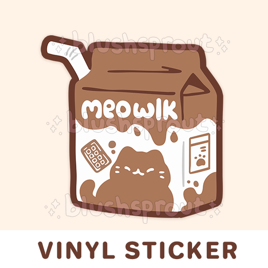 Meowlk (Chocolate / Brown) Vinyl Sticker