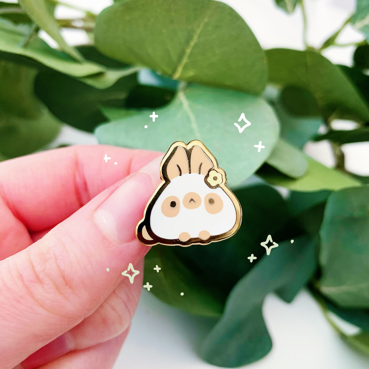 Baby's Breath Bunny Mini Enamel Pins