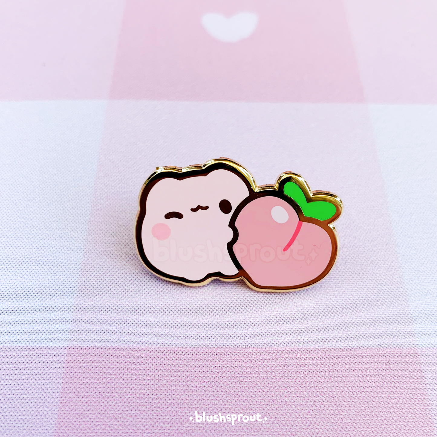 Fruit Froggies ♥ Peach Enamel Pin