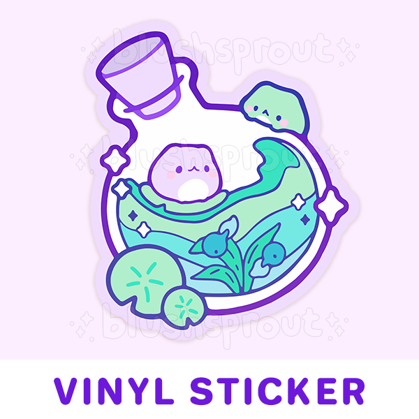 Froggie Pond Potion Vinyl Sticker