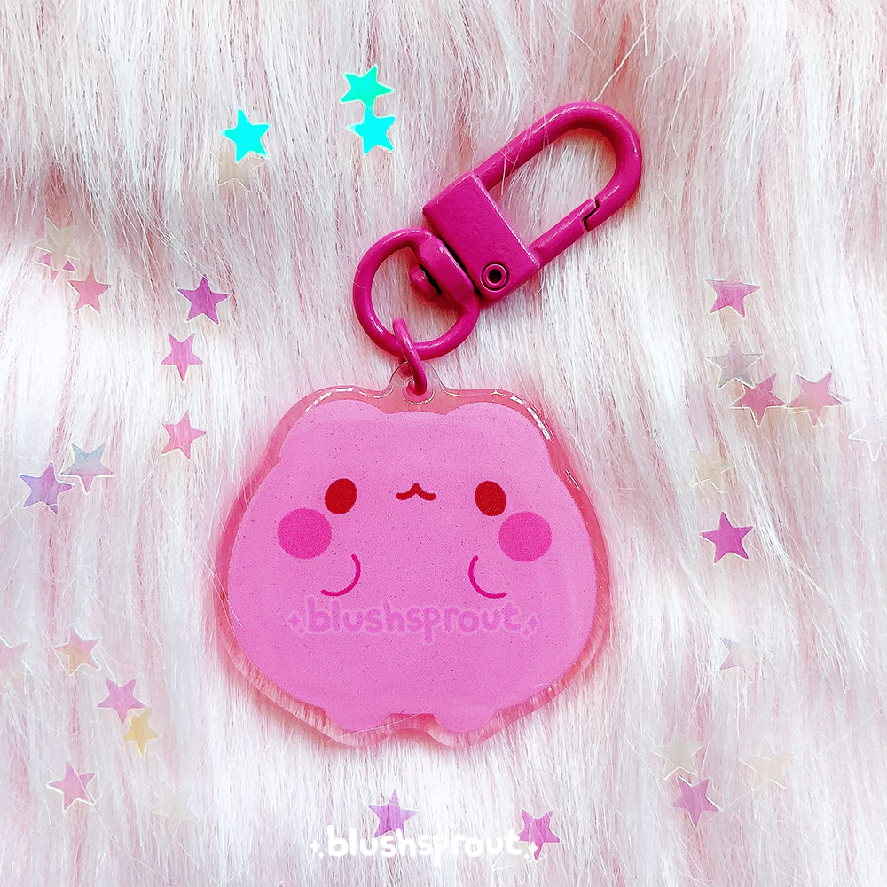 Frog Colorful Glitter 1.5" Acrylic Charms