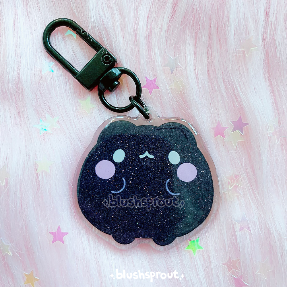 Frog Colorful Glitter 1.5" Acrylic Charms