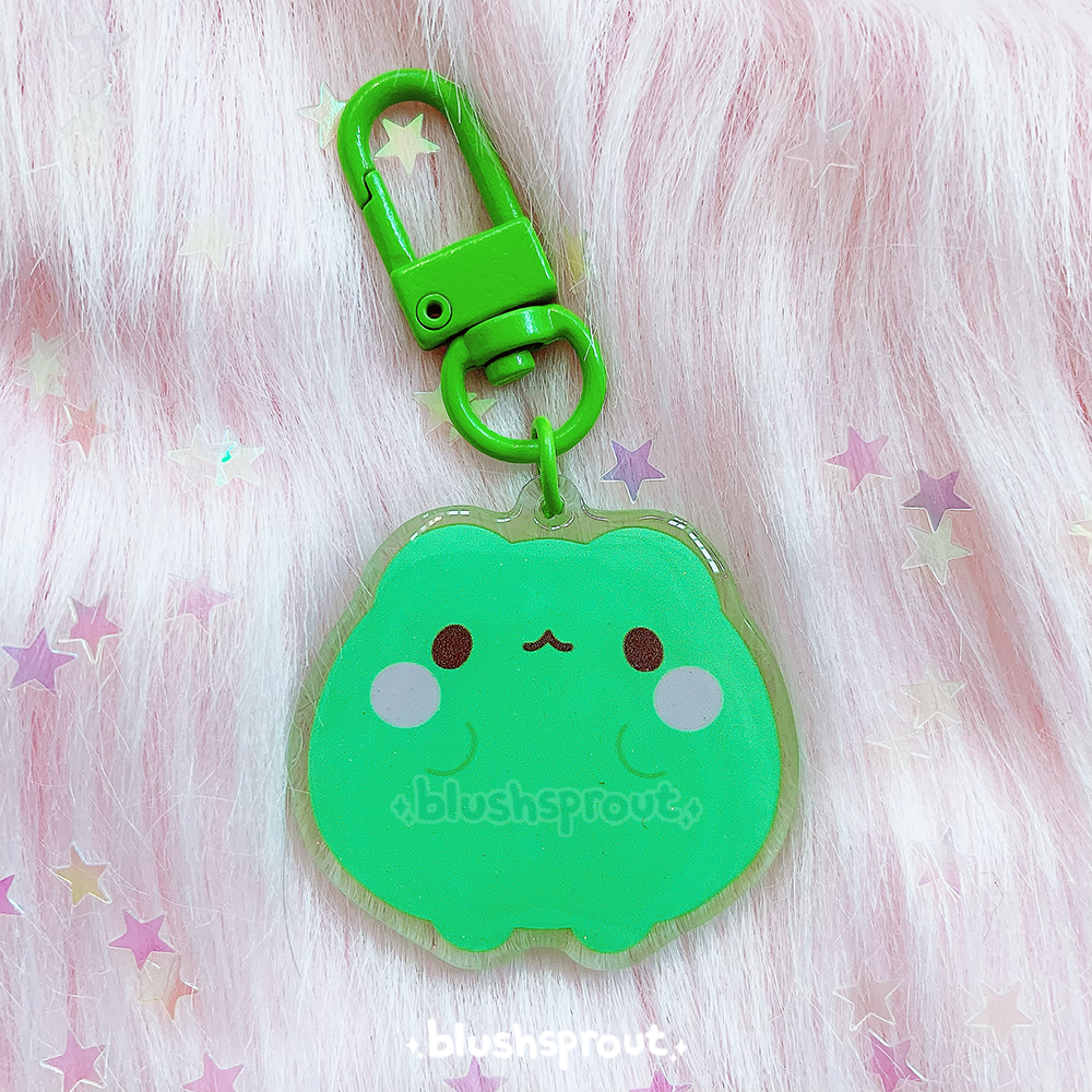 Frog Colorful Glitter 1.5" Acrylic Charms