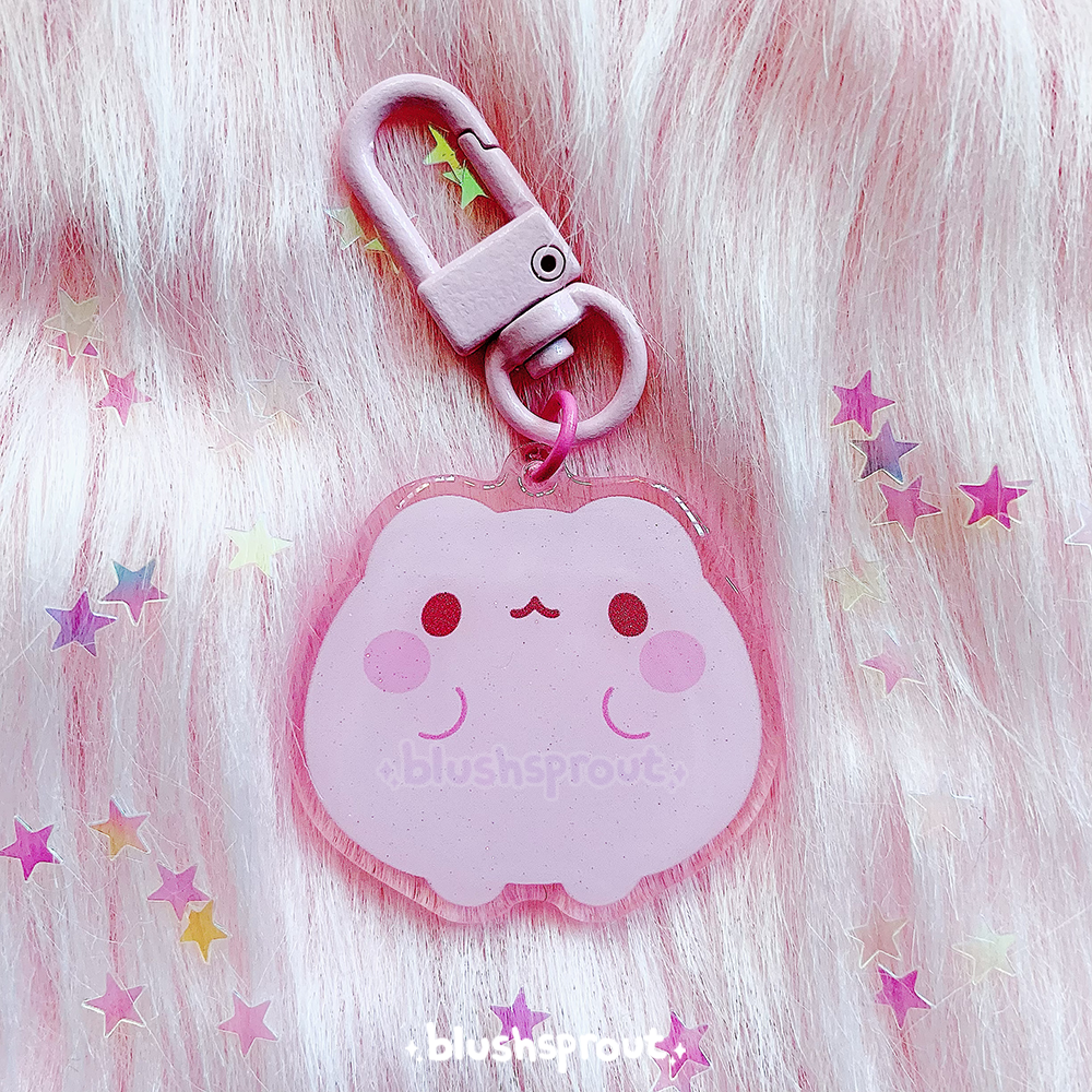 Frog Colorful Glitter 1.5" Acrylic Charms