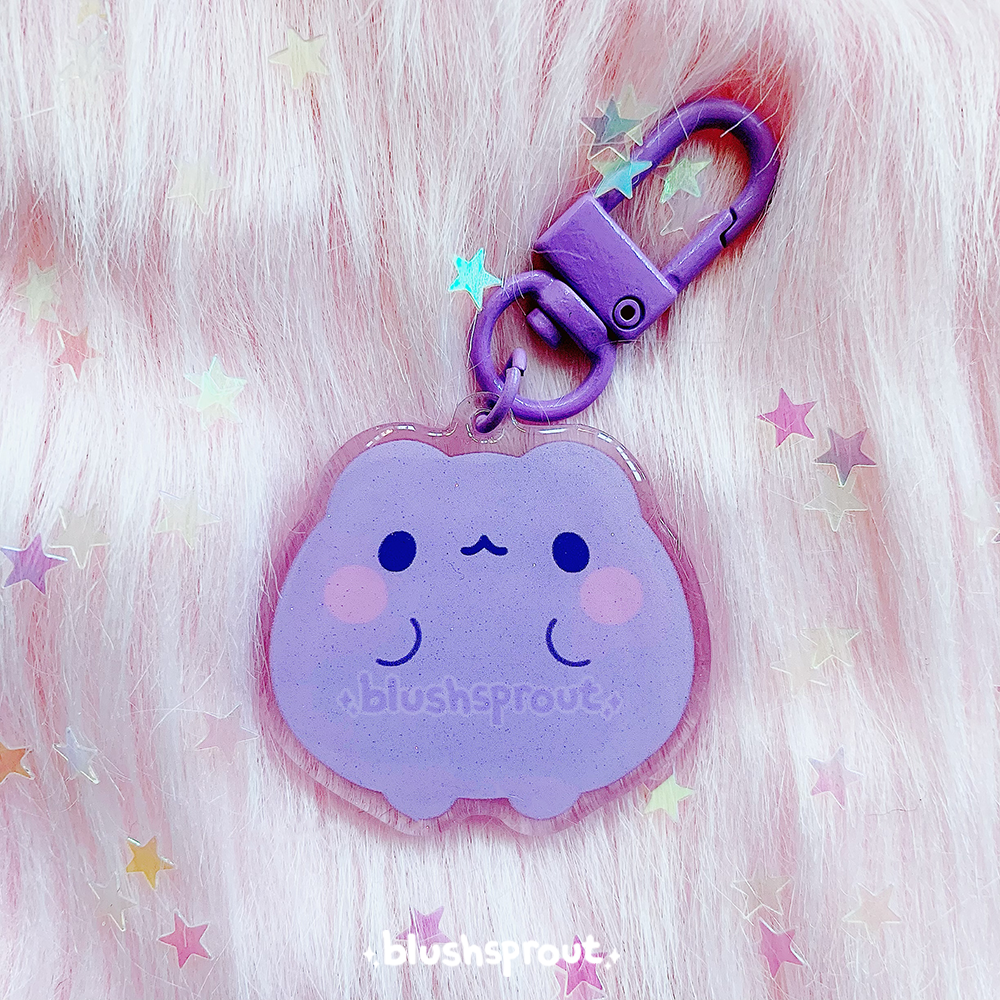 Frog Colorful Glitter 1.5" Acrylic Charms
