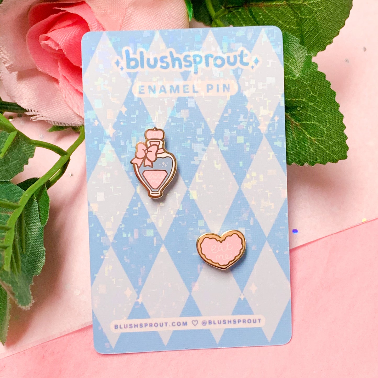 Wonderland ♡ Eat Me + Drink Me Mini Enamel Pins (Set of 2)