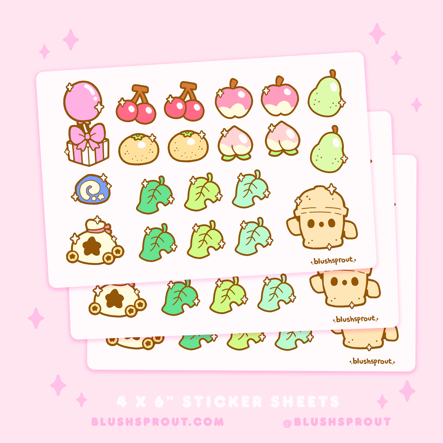 [ACNH] Decor Items Vinyl Sticker Sheet [Single Sheet]