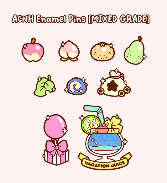 [ACNH] Fruit & Item Mini Filler Enamel Pins [CLEARANCE] [MIXED GRADE]