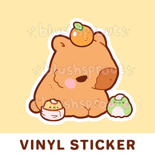 Capybara Vinyl Sticker