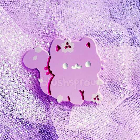 Sakura Kitty Dyed Metal Enamel Pin