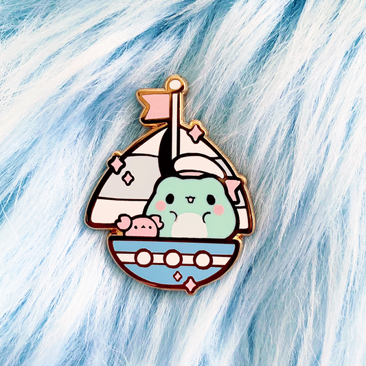 Froggie Sailboat Enamel Pin