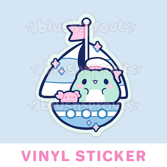 Froggie Sailboat Vinyl Sticker