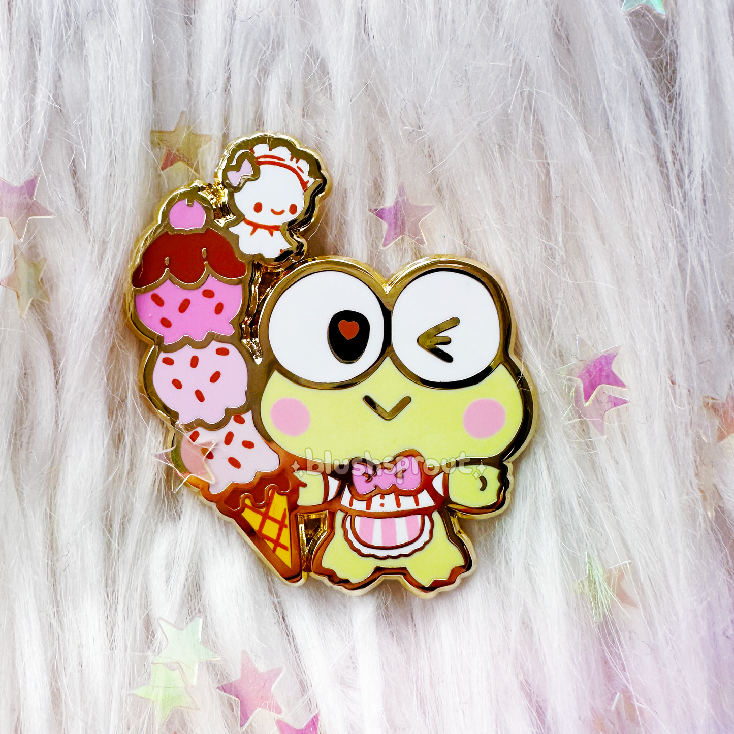 [Cute Mascots] Kero Cafe Maid Enamel Pin