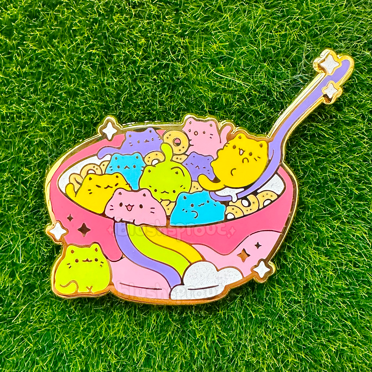 Kitty Loops Cat Cereal 2.5" Enamel Pin