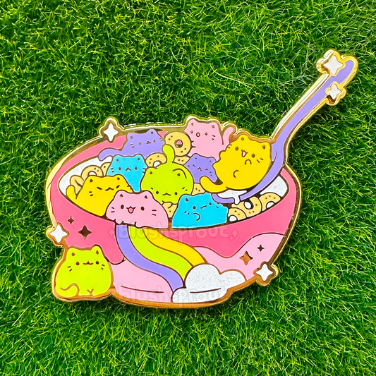 Kitty Loops Cat Cereal 2.5" Enamel Pin