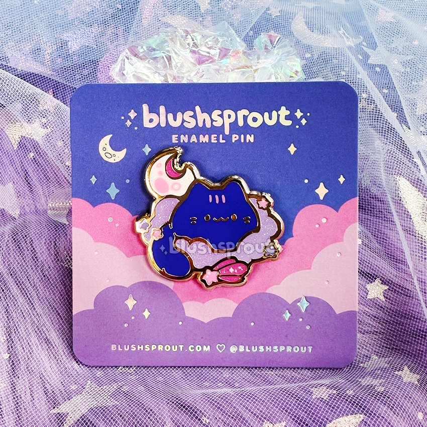 Lunar Loaf Kitty Enamel Pin