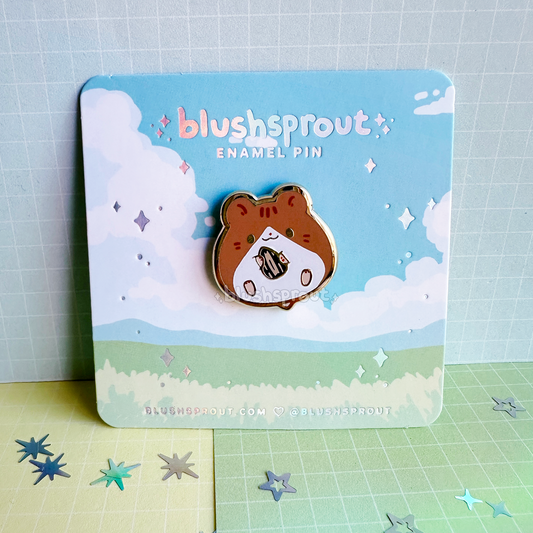 Sunflower Hamster Enamel Pin