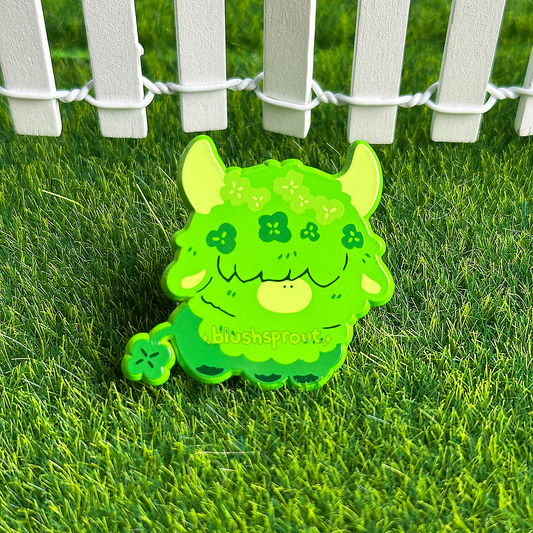 Mooquet: Clover Cow Dyed Enamel Pin