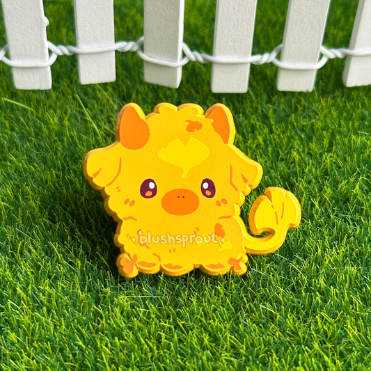 Mooquet: Gingko Cow Dyed Enamel Pin
