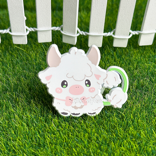 Mooquet: Lily of the Valley Cow Dyed Enamel Pin