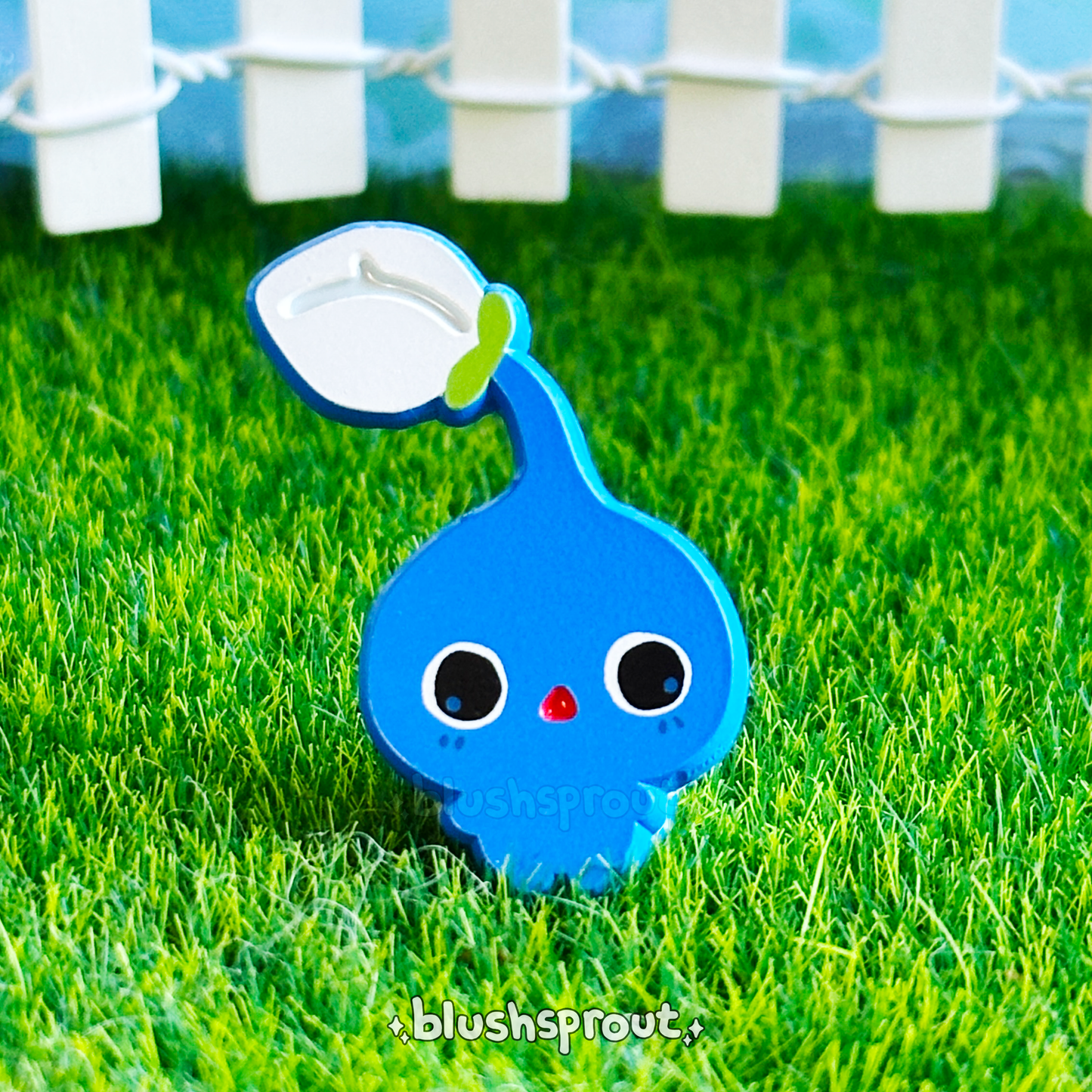 [PIKMIN] Blue Pikmin Dyed Enamel Pin