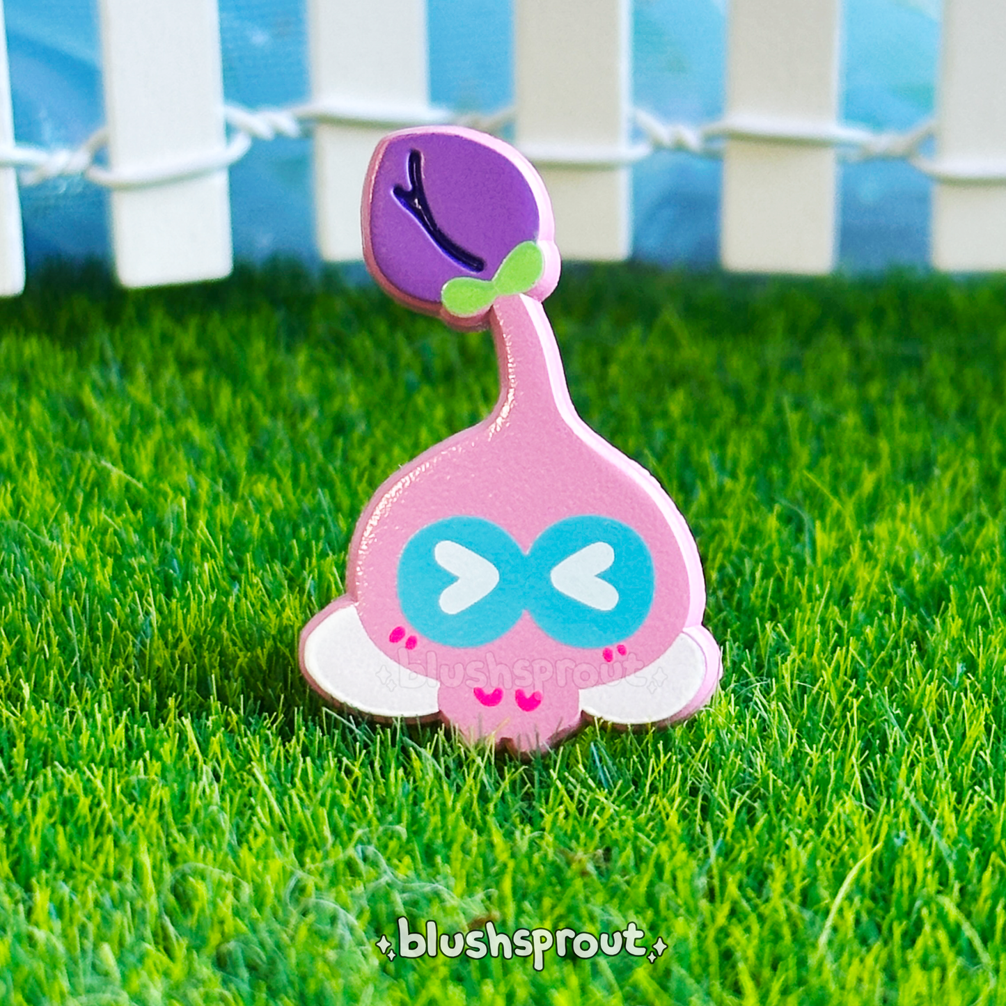 [PIKMIN] Pink Pikmin Dyed Enamel Pin
