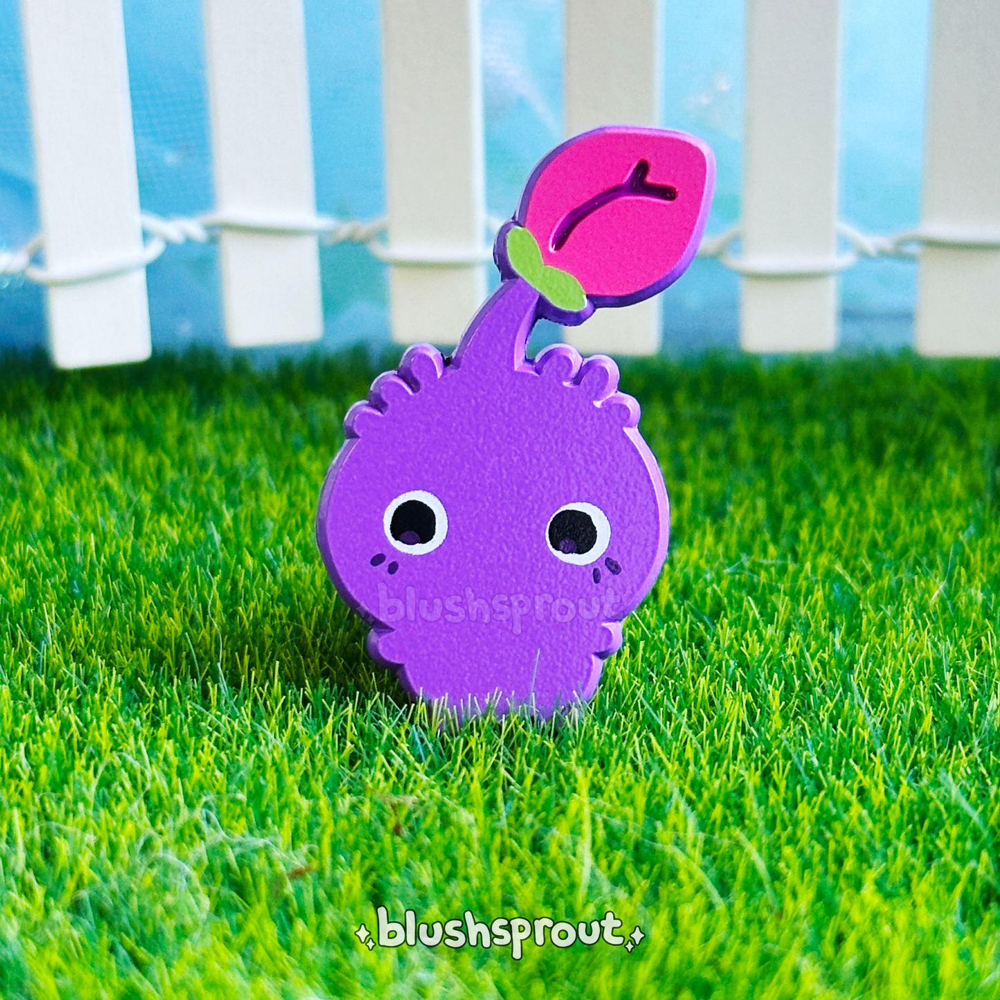 [PIKMIN] Purple Pikmin Dyed Enamel Pin