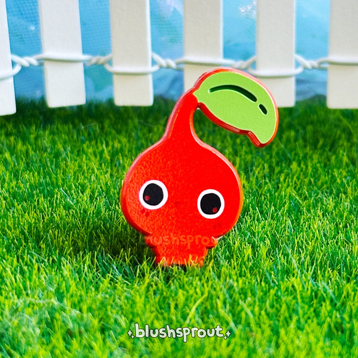[PIKMIN] Red Pikmin Dyed Enamel Pin