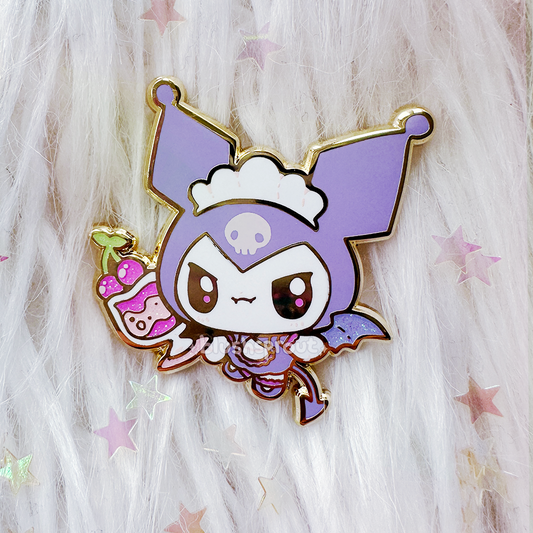 [Cute Mascots] Purple Imp Cafe Maid Enamel Pin