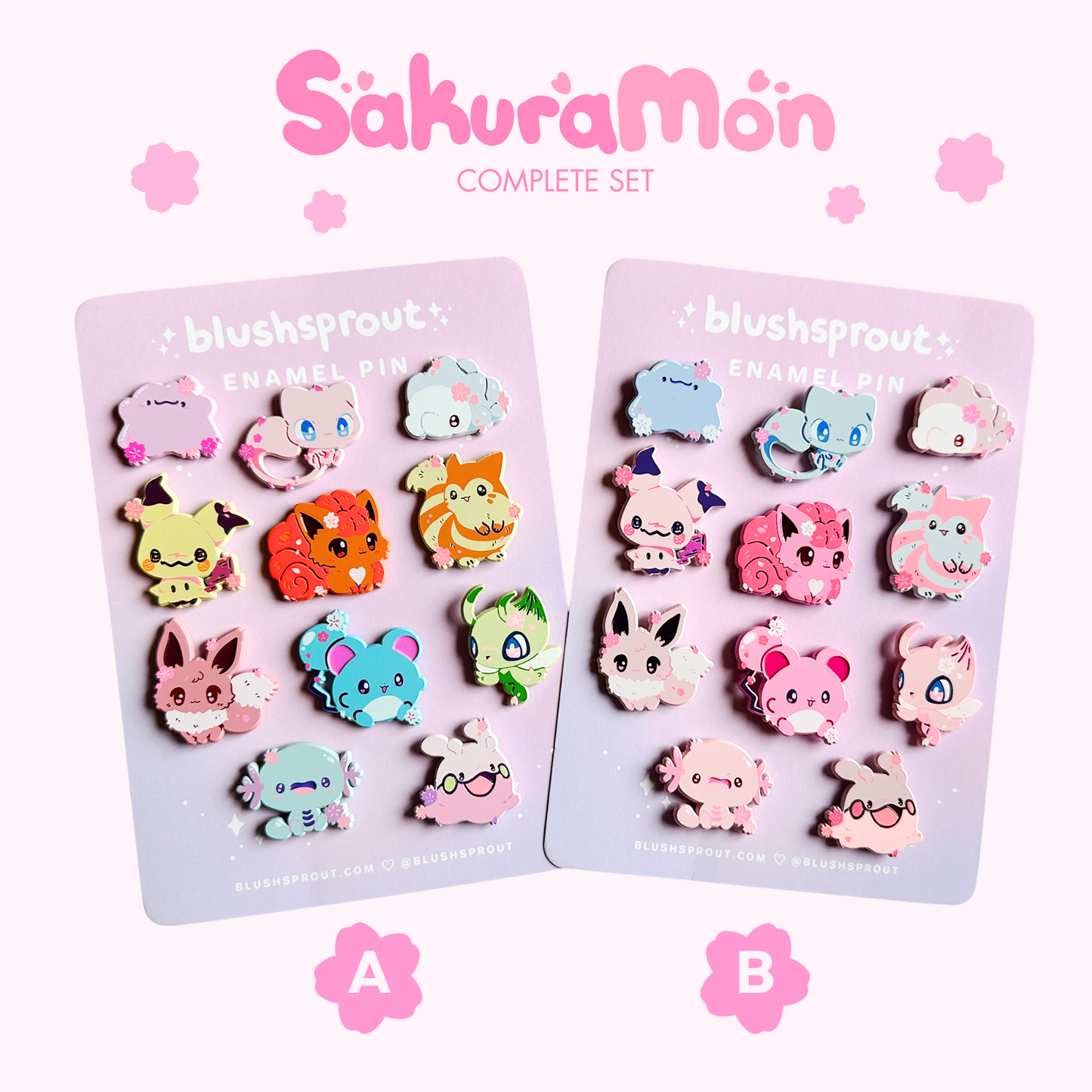 [SAKURAMON] COMPLETE SET OF 11 PINS [LIMIT 1 PER CUSTOMER, PER VARIANT]