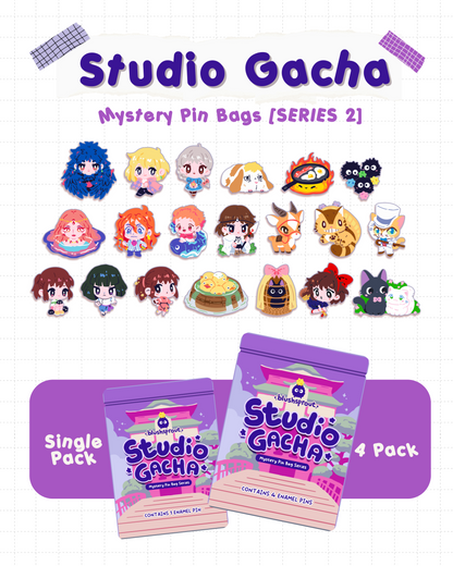 STUDIO GACHA Enamel Pin Mystery Bags [SERIES 2]