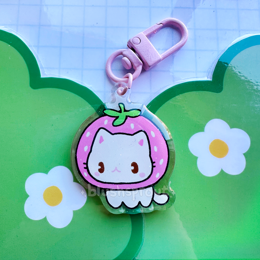 [Silly Cats] Strawberry Cat Charm