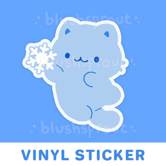 Snowflake Kitty Vinyl Sticker