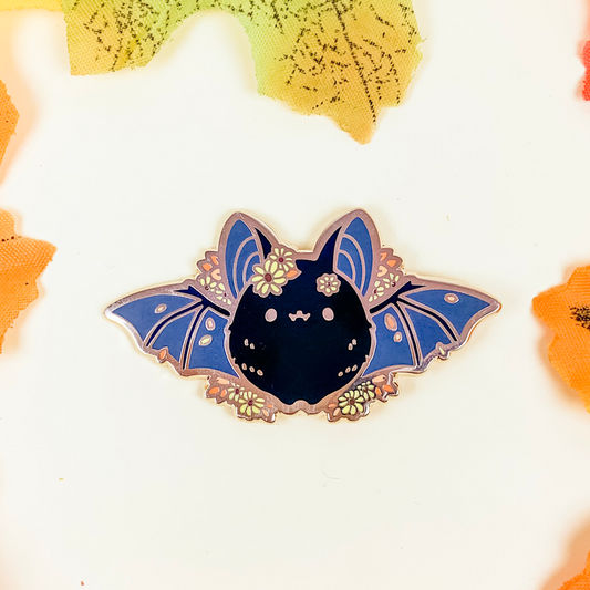 Black-Eyed Susan Bat (Black) Enamel Pin