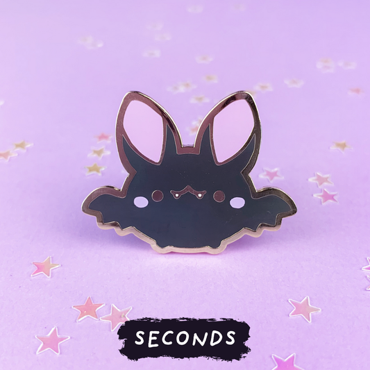 [SECONDS BIN] [ORIGINAL] Spooky Cute Black Bat Enamel Pin