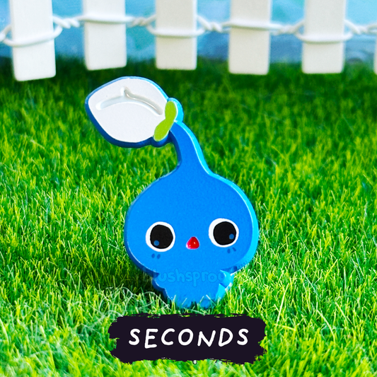 [SECONDS BIN] [FANDOM] Pikmin Blue Enamel Pin [Overfill Red Enamel]