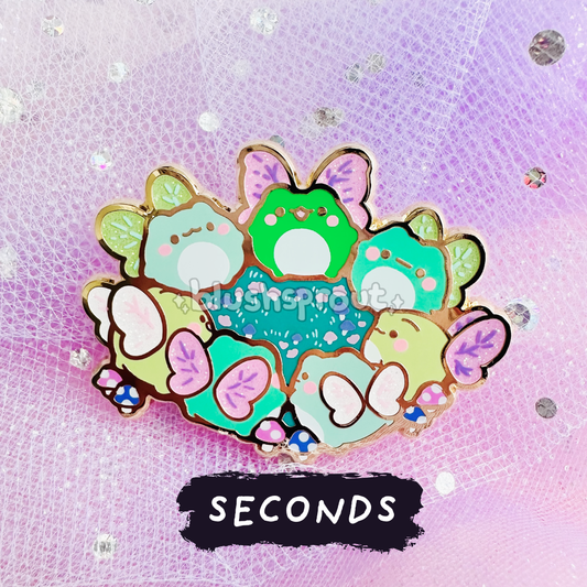 [SECONDS BIN] [FROGGIE] Froggie Fairy Circle Enamel Pin