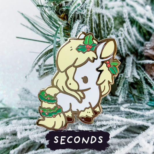 [SECONDS BIN] [FLORANIMALS] Holly Horse (White) Enamel Pin