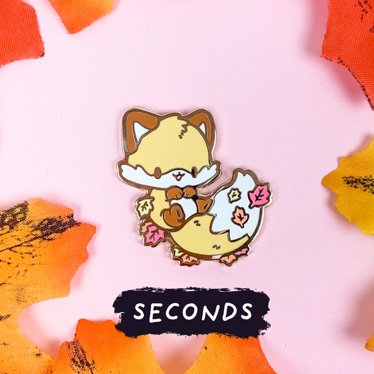 [SECONDS BIN] [FLORANIMALS] Maple Leaf Fox (Orange) Enamel Pin