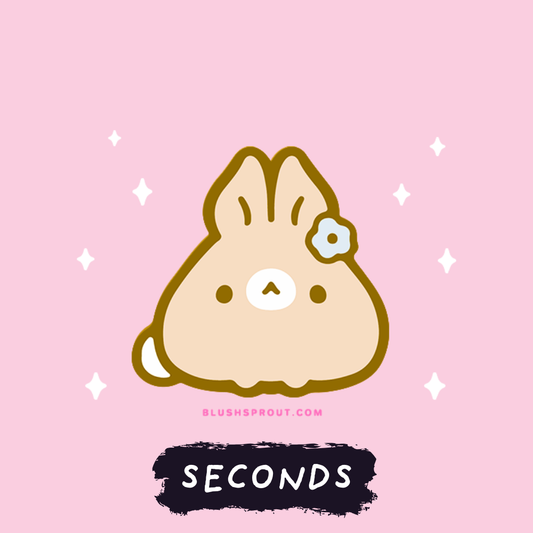 [SECONDS BIN] [FLORANIMALS] Baby's Breath Bunny (Beige) Mini Enamel Pin