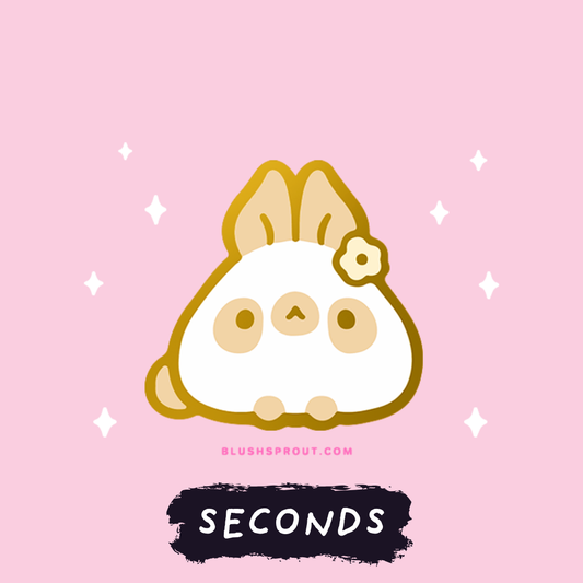 [SECONDS BIN] [FLORANIMALS] Baby's Breath Bunny (Spotted Eyes) Mini Enamel Pin