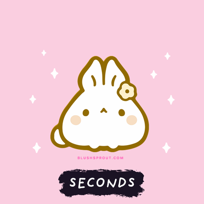 [SECONDS BIN] [FLORANIMALS] Baby's Breath Bunny (White) Mini Enamel Pin