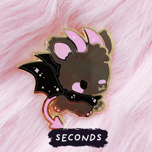 [SECONDS BIN] [MYTHICAL CREATURES] Jersey Devil (Black/Pink) Enamel Pin