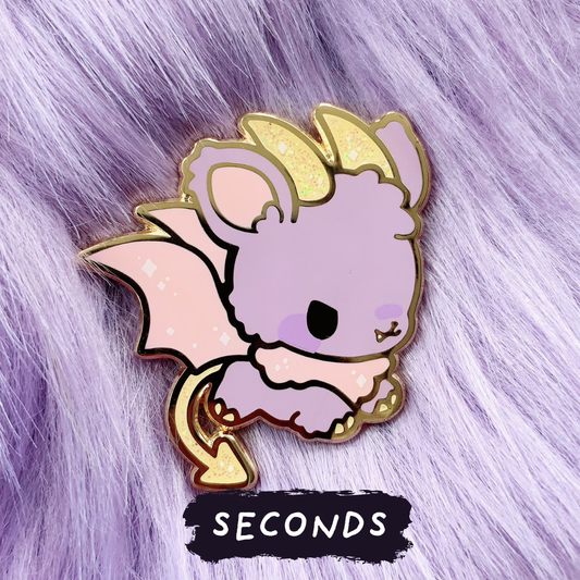 [SECONDS BIN] [MYTHICAL CREATURES] Jersey Devil (Pastel Glitter) Enamel Pin
