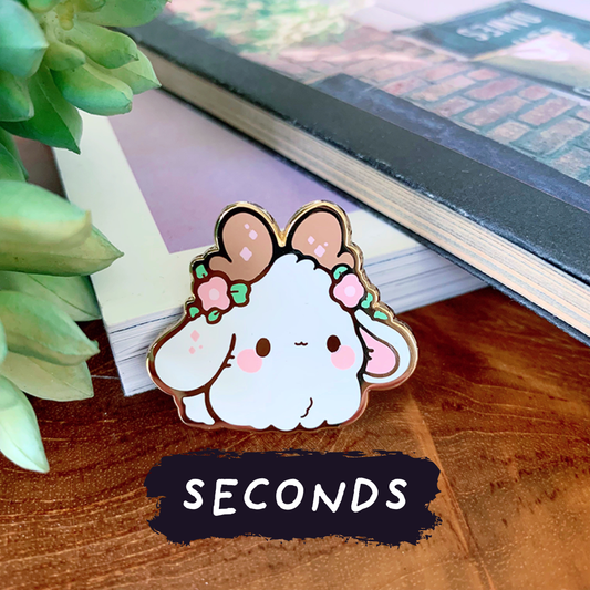 [SECONDS BIN] [MYTHICAL CREATURES] Jackalope (White) Enamel Pin