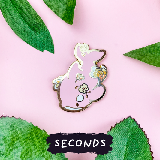 [SECONDS BIN] [FLORANIMALS] Orchid Orca (Pink) Enamel Pin