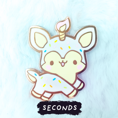 [SECONDS BIN] [ORIGINAL] Rainbow Food Animals: Fawnfetti Enamel Pin