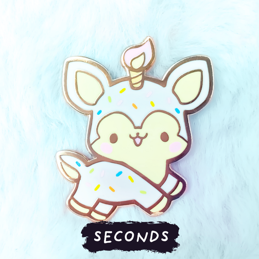 [SECONDS BIN] [ORIGINAL] Rainbow Food Animals: Fawnfetti Enamel Pin