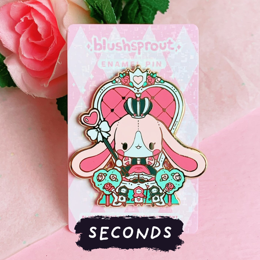 [SECONDS BIN] [ORIGINAL] Wonderland: Queen of Hearts Bunny Enamel Pin