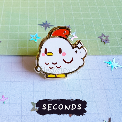 [SECONDS BIN] [FANDOM] Stardew Valley Chicken (White) Enamel Pin